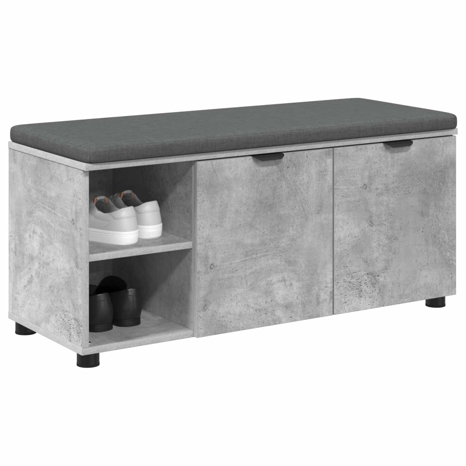 Chodbičková Lavice S Polštářem Betonově Šedá 100 X 38 X 46 Cm