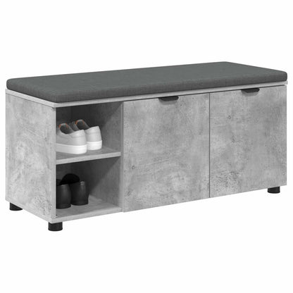Chodbičková Lavice S Polštářem Betonově Šedá 100 X 38 X 46 Cm
