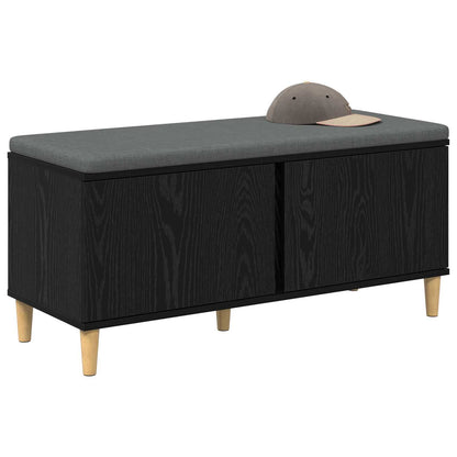Chodbičková Lavice S Polštářem Černý Dub 100 X 38 X 46 Cm