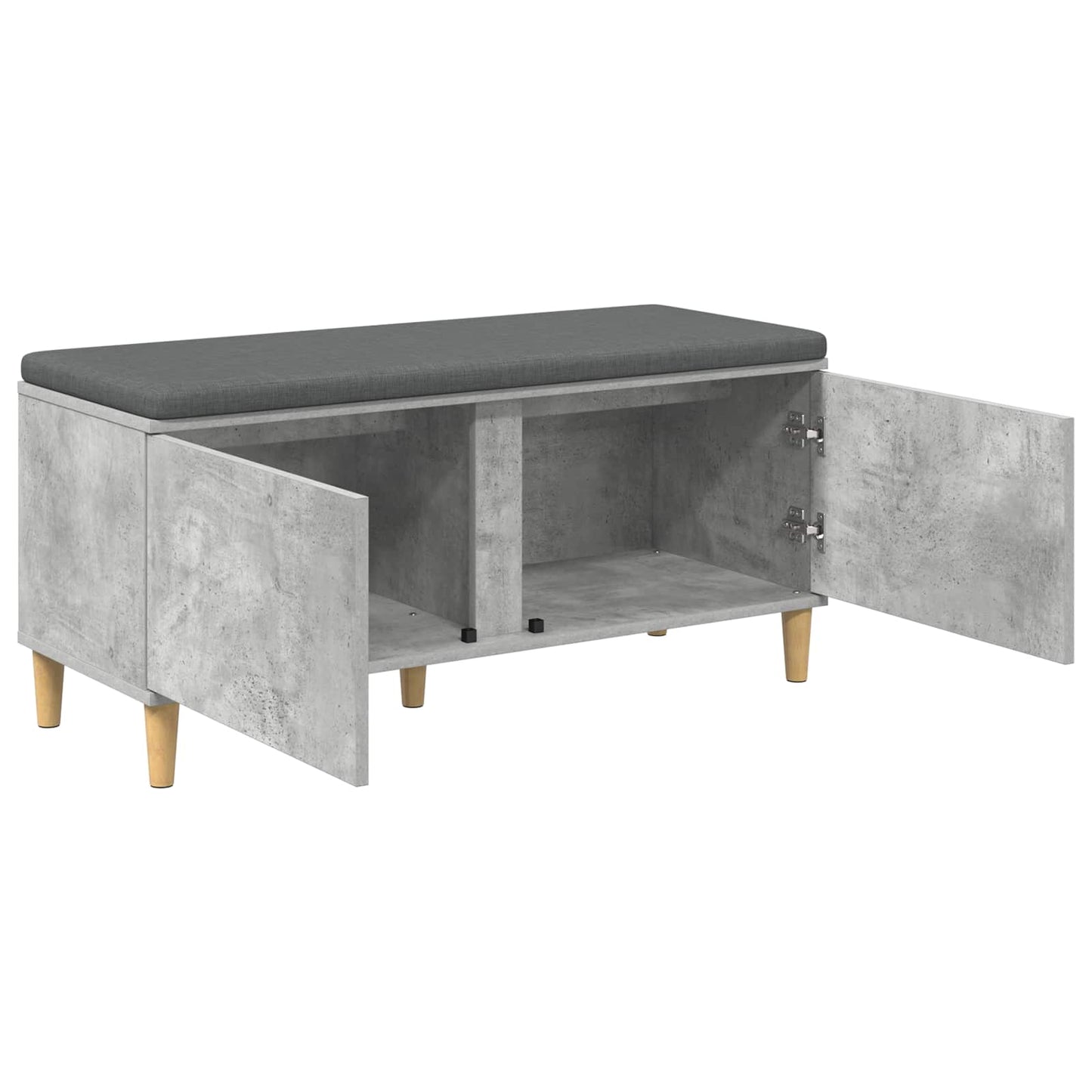 Chodbičková Lavice S Polštářem Betonově Šedá 100 X 38 X 46 Cm