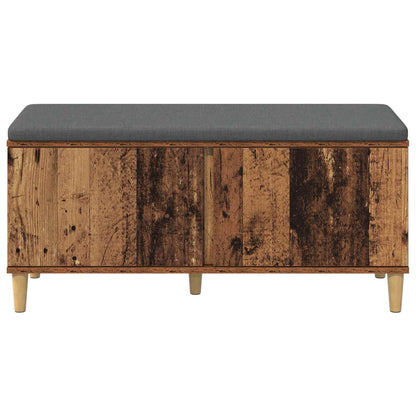 Chodbičková Lavice S Polštářem Staré Dřevo 100 X 38 X 46 Cm