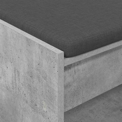 Chodbičková Lavice S Polštářem Betonově Šedá 63 X 38 X 45 Cm