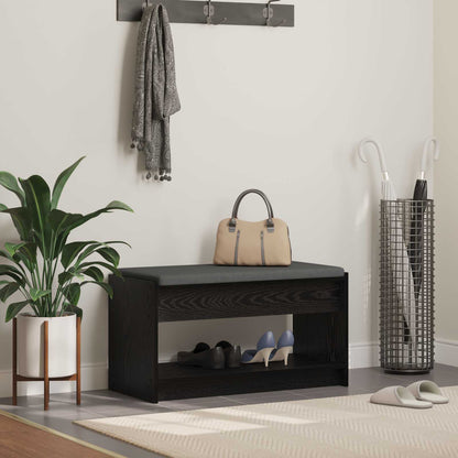 Chodbičková Lavice S Polštářem Černý Dub 83 X 38 X 45 Cm