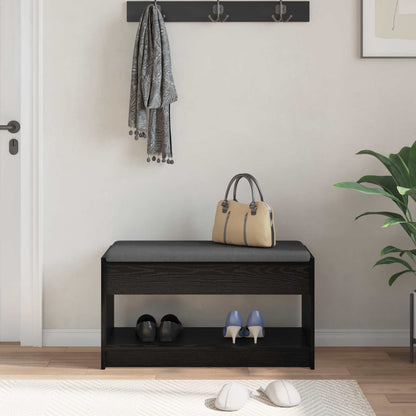 Chodbičková Lavice S Polštářem Černý Dub 83 X 38 X 45 Cm