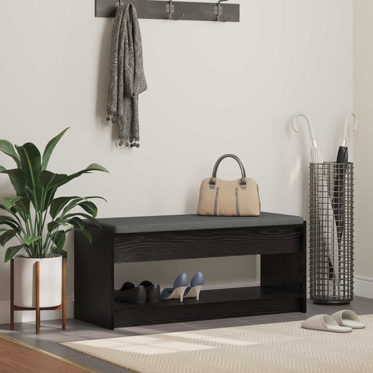 Chodbičková Lavice S Polštářem Černý Dub 103 X 38 X 45 Cm