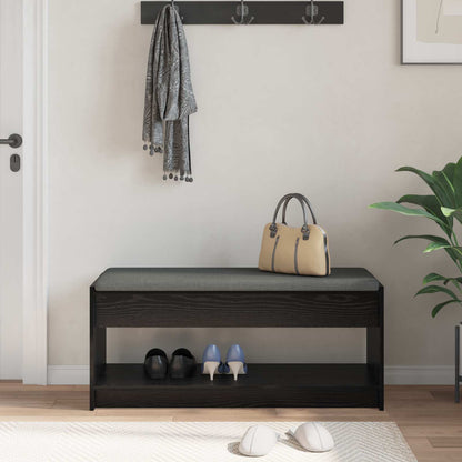 Chodbičková Lavice S Polštářem Černý Dub 103 X 38 X 45 Cm