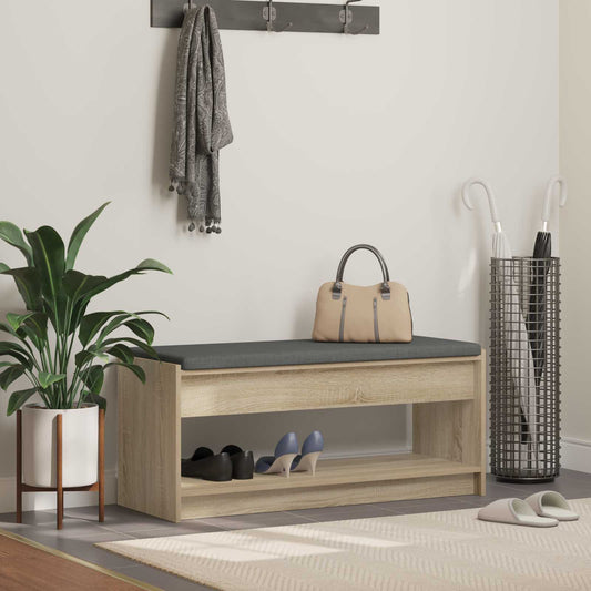 Chodbičková Lavice S Polštářem Sonoma Dub 103 X 38 X 45 Cm