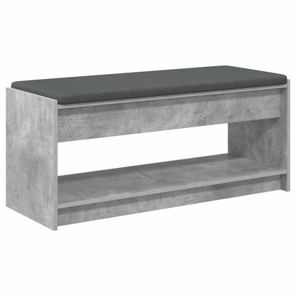 Chodbičková Lavice S Polštářem Betonově Šedá 103 X 38 X 45 Cm