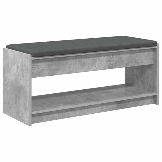 Chodbičková Lavice S Polštářem Betonově Šedá 103 X 38 X 45 Cm