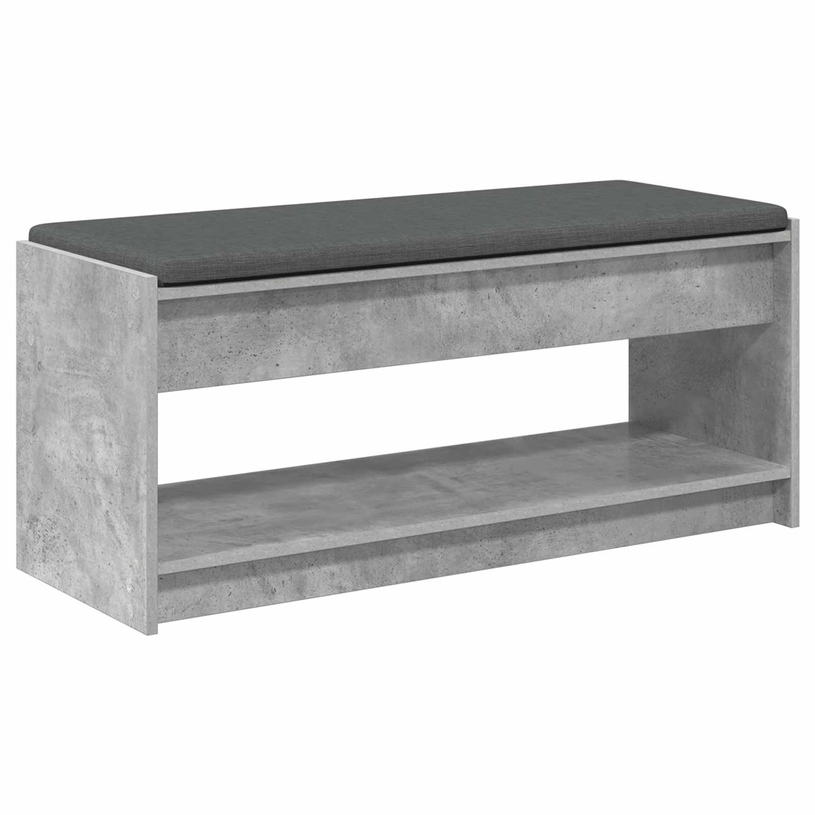 Chodbičková Lavice S Polštářem Betonově Šedá 103 X 38 X 45 Cm