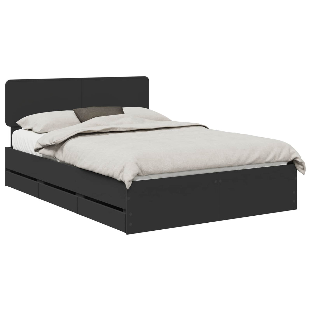 Rám Postele Se Zásuvkou Dřevěný Materiál