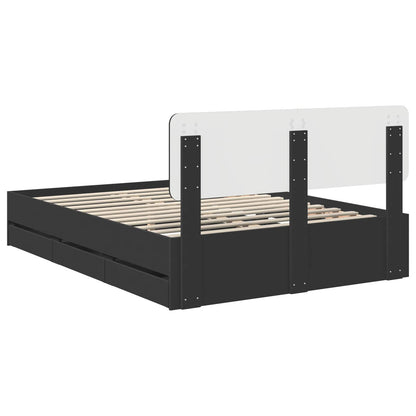 Rám Postele Se Zásuvkou Dřevěný Materiál