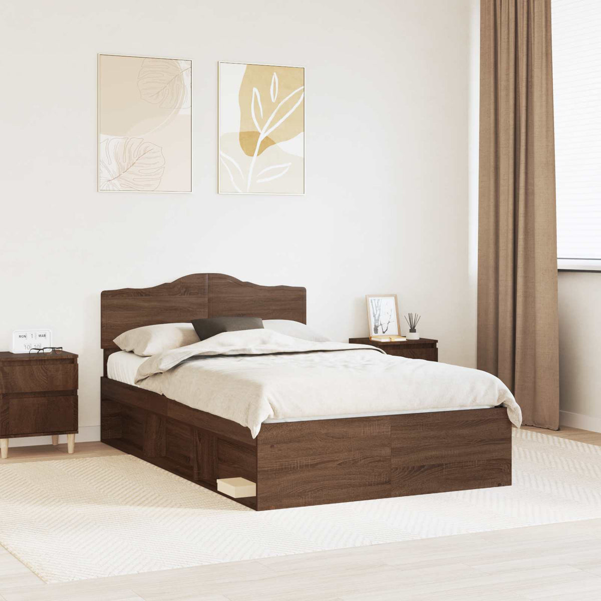 Rám Postele Masivní Borové Dřevo