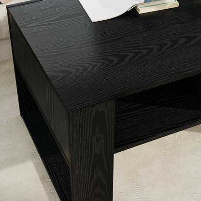 Konferenční Stolek Černý Dub 92 X 53 X 45 Cm Kompozitní Dřevo