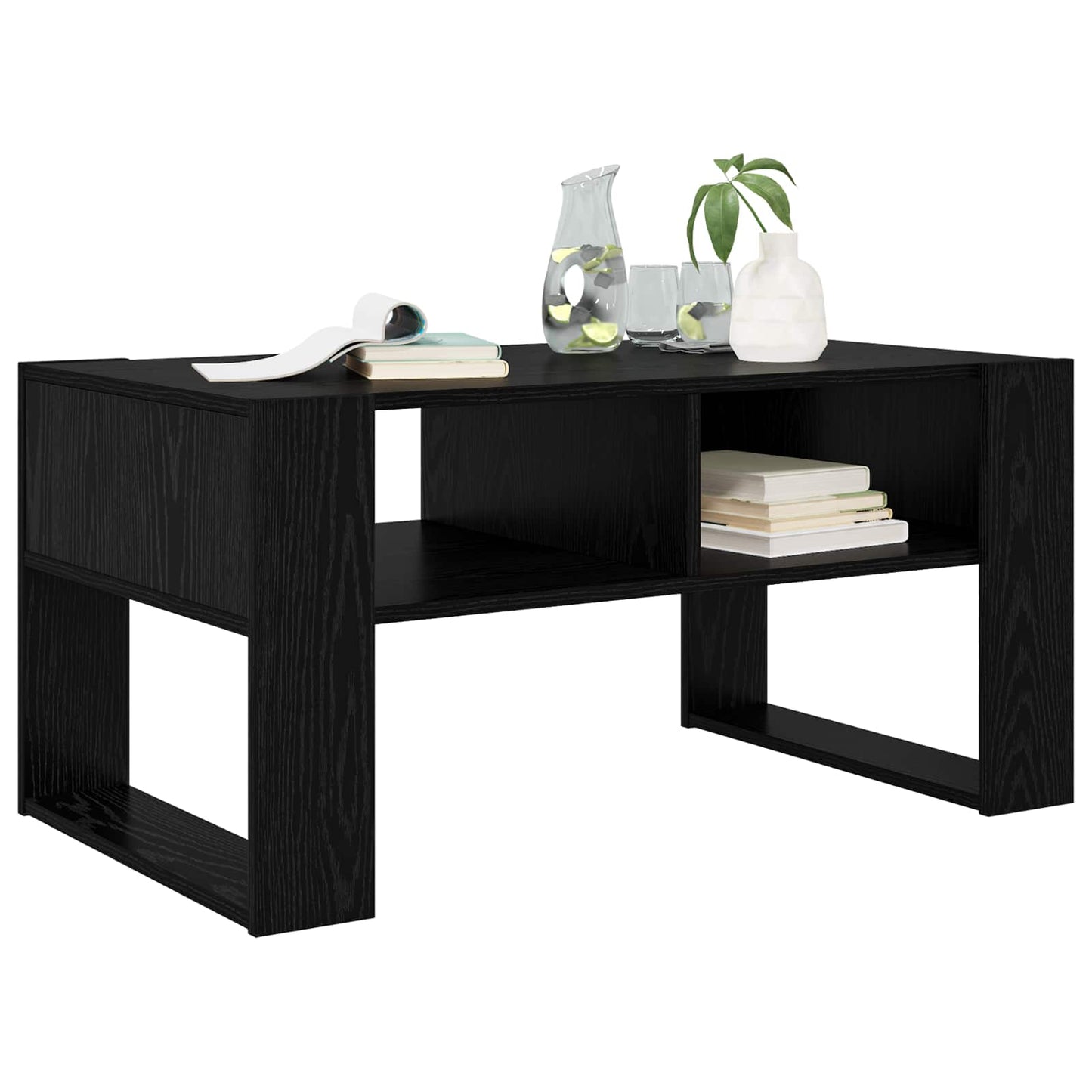 Konferenční Stolek Černý Dub 92 X 53 X 45 Cm Kompozitní Dřevo