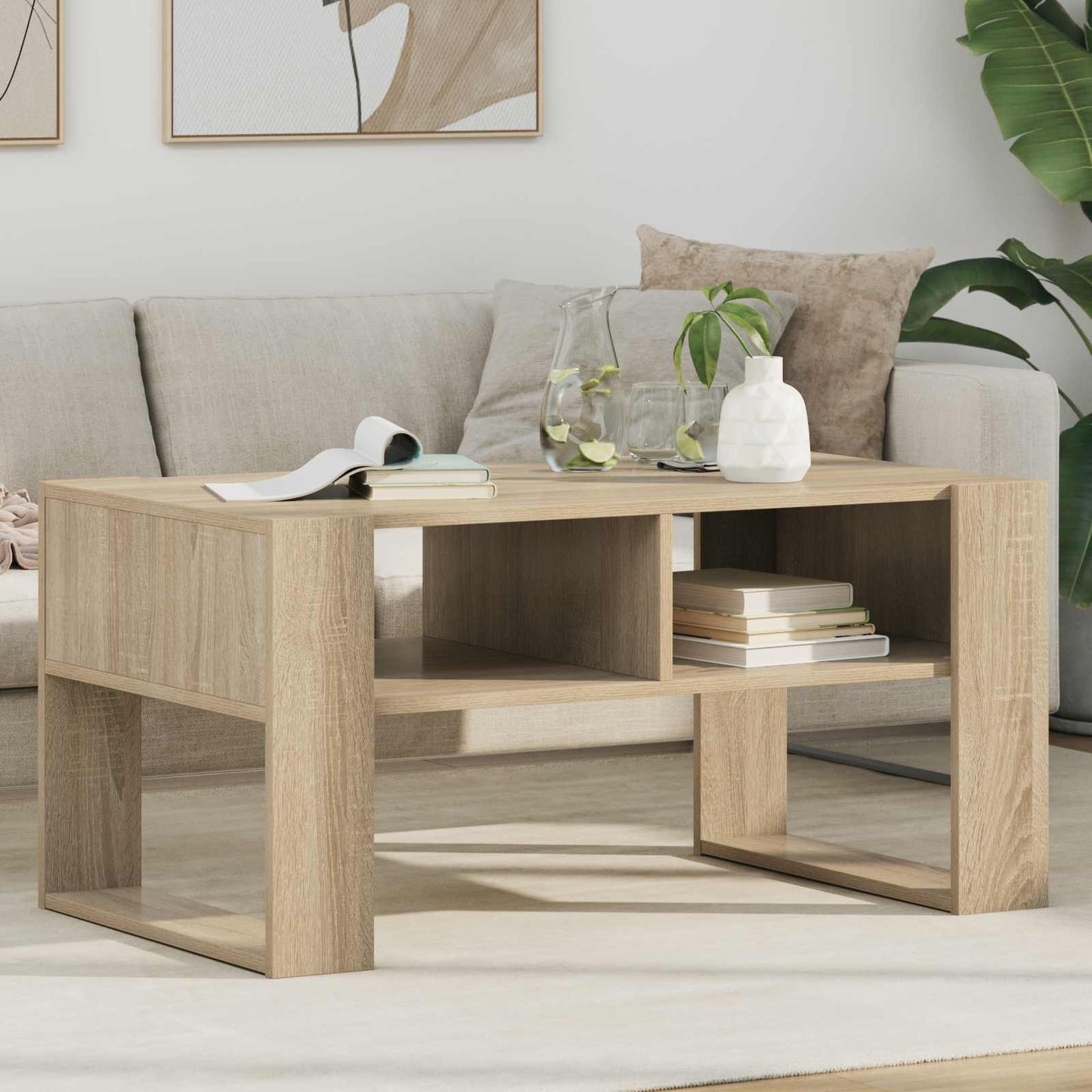 Konferenční Stolek Sonoma Dub 92 X 53 X 45 Cm Kompozitní Dřevo