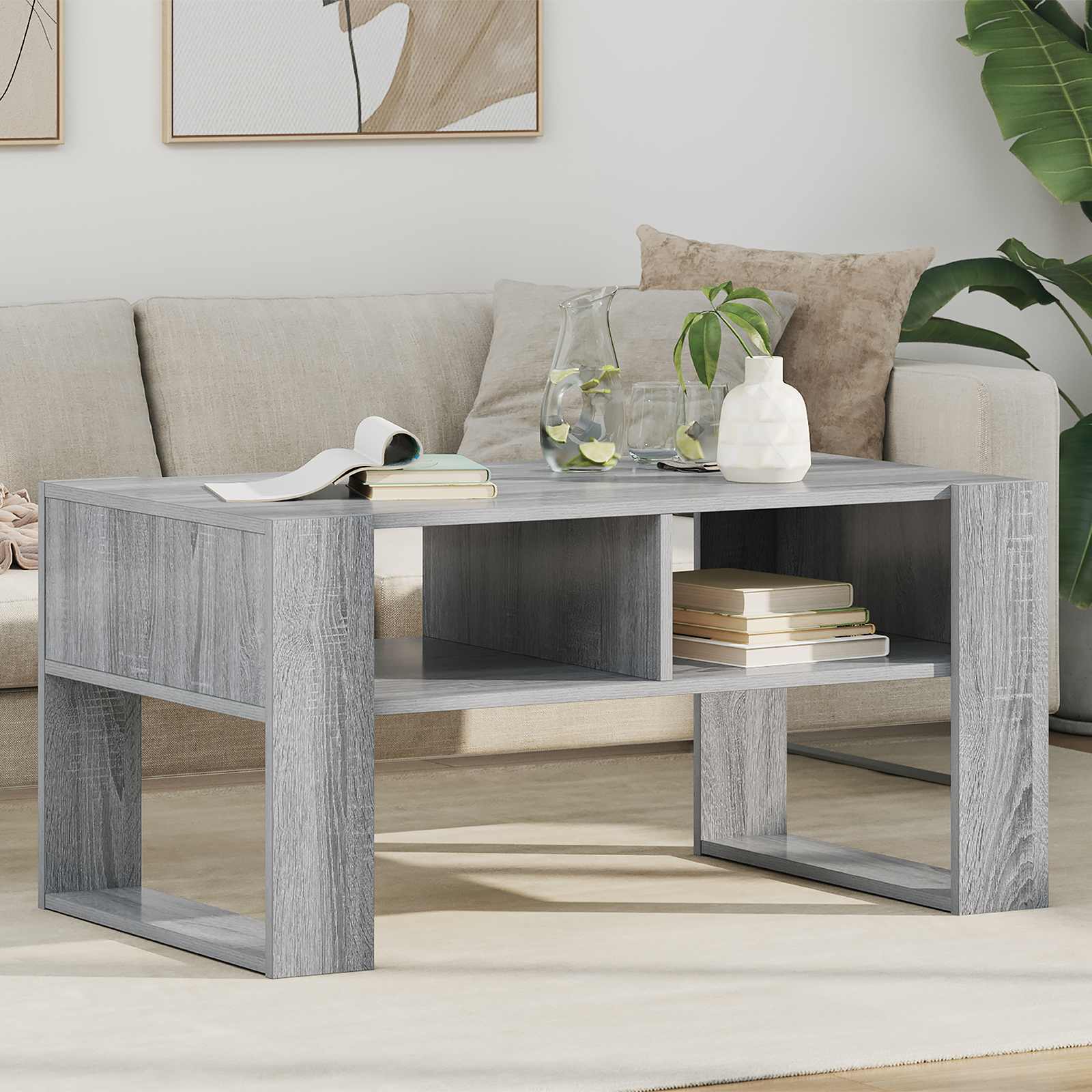 Konferenční Stolek Šedá Sonoma 92 X 53 X 45 Cm Kompozitní Dřevo