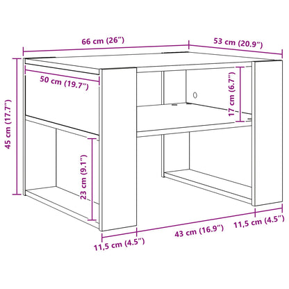 Konferenční Stolek Sonoma Dub 66 X 53 X 45 Cm Kompozitní Dřevo