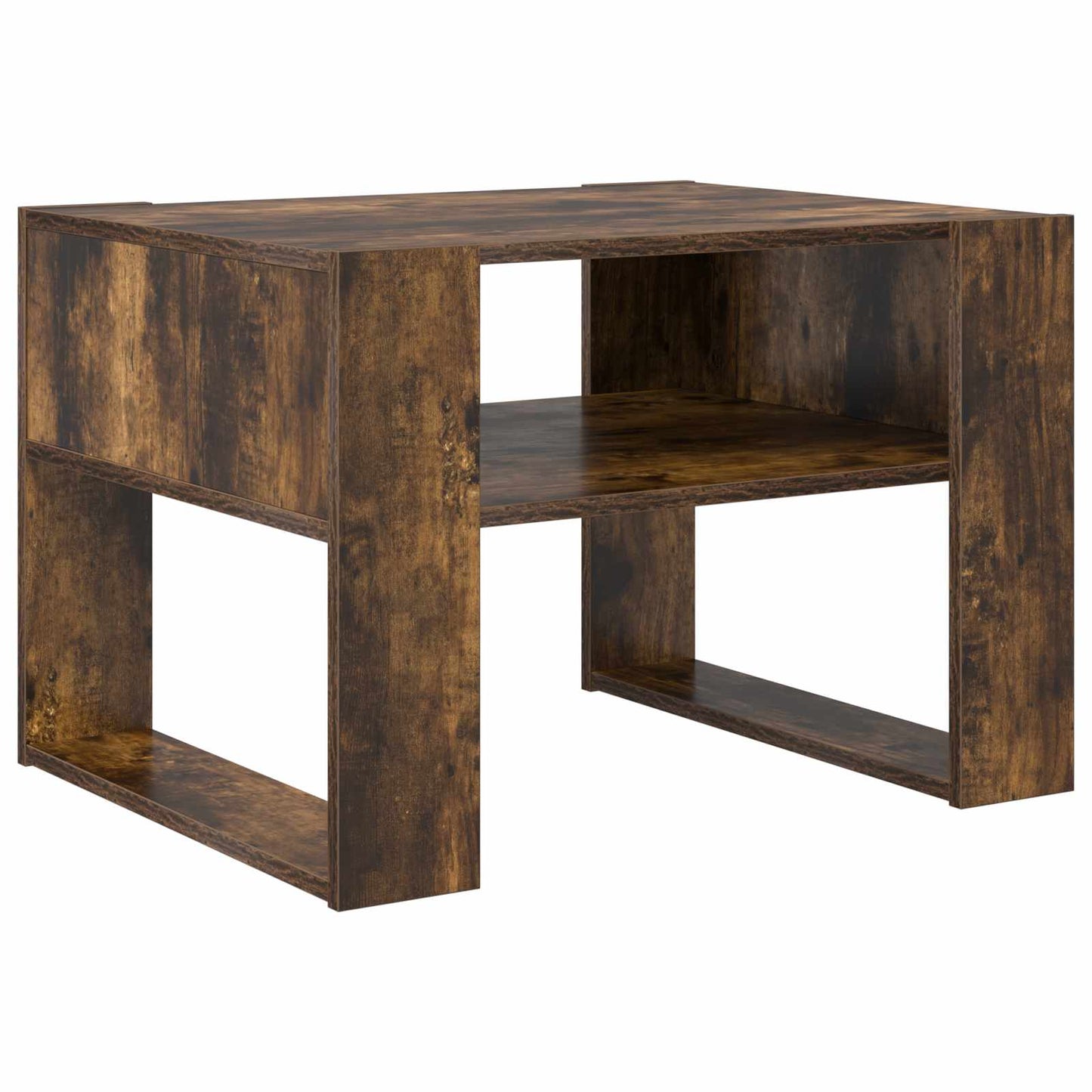 Konferenční Stolek Kouřový Dub 66 X 53 X 45 Cm Kompozitní Dřevo