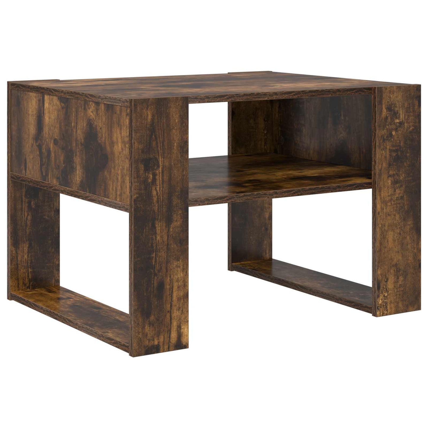 Konferenční Stolek Kouřový Dub 66 X 53 X 45 Cm Kompozitní Dřevo