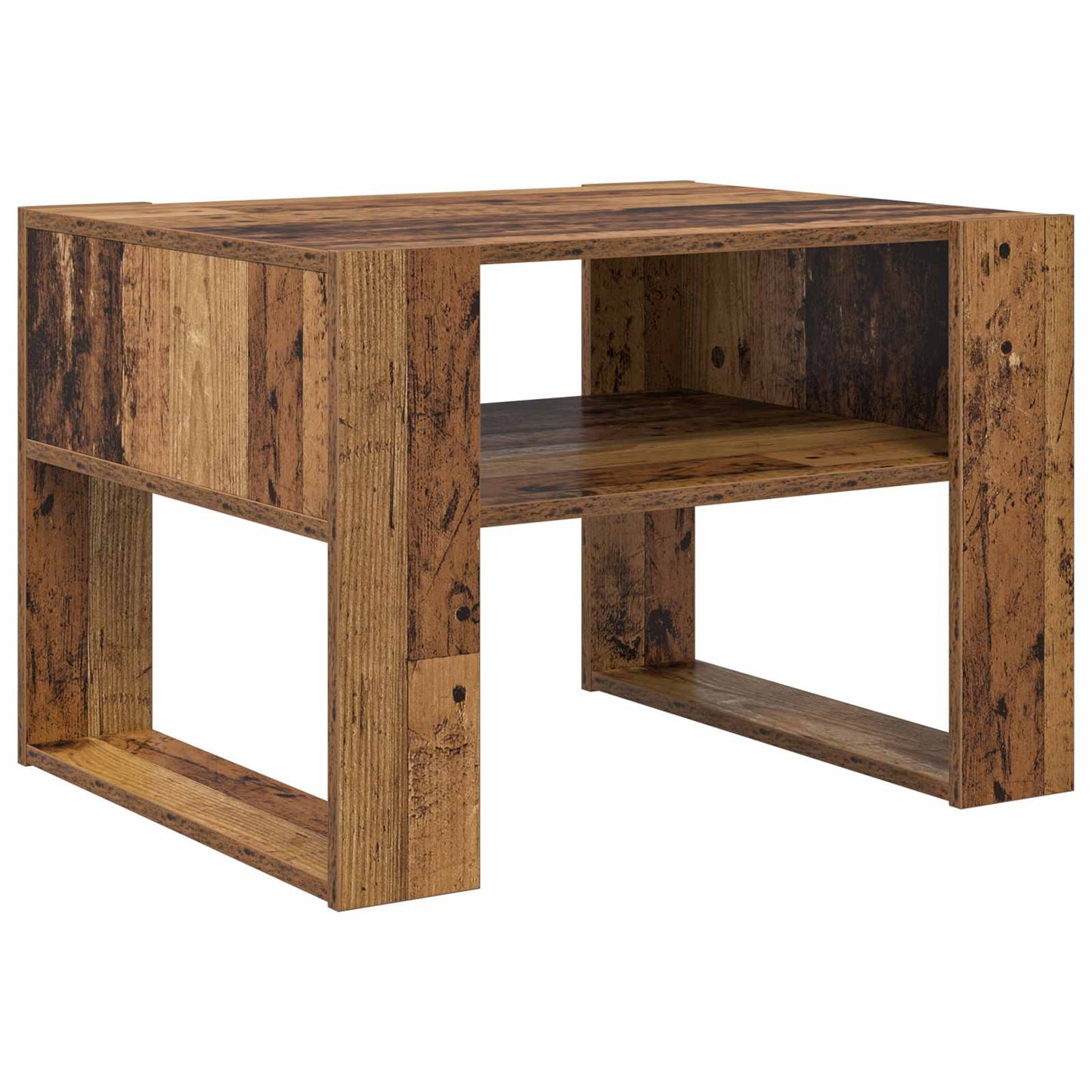 Konferenční Stolek Staré Dřevo 66 X 53 X 45 Cm Kompozitní Dřevo