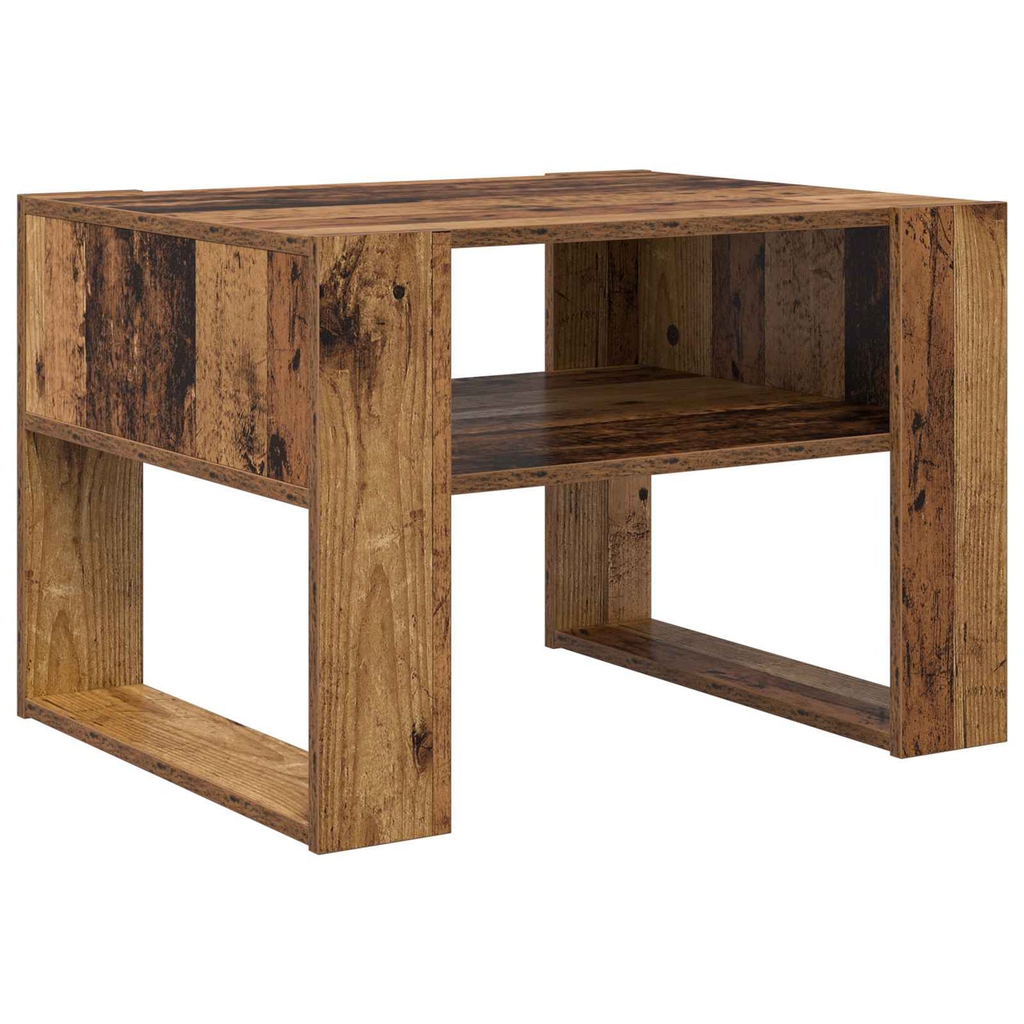 Konferenční Stolek Staré Dřevo 66 X 53 X 45 Cm Kompozitní Dřevo