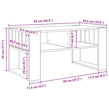 Konferenční Stolek Sonoma Dub 92 X 49,5 X 45 Cm