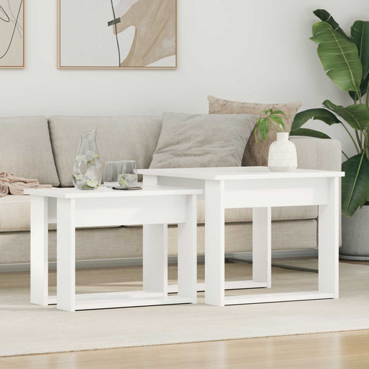 Sada Konferenčních Stolků 2 Pcs Bílá 50 X 52 X 42 Cm