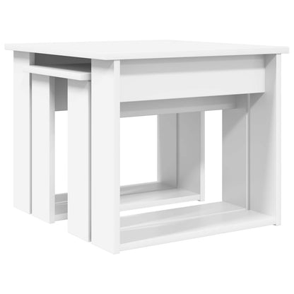 Sada Konferenčních Stolků 2 Pcs Bílá 50 X 52 X 42 Cm