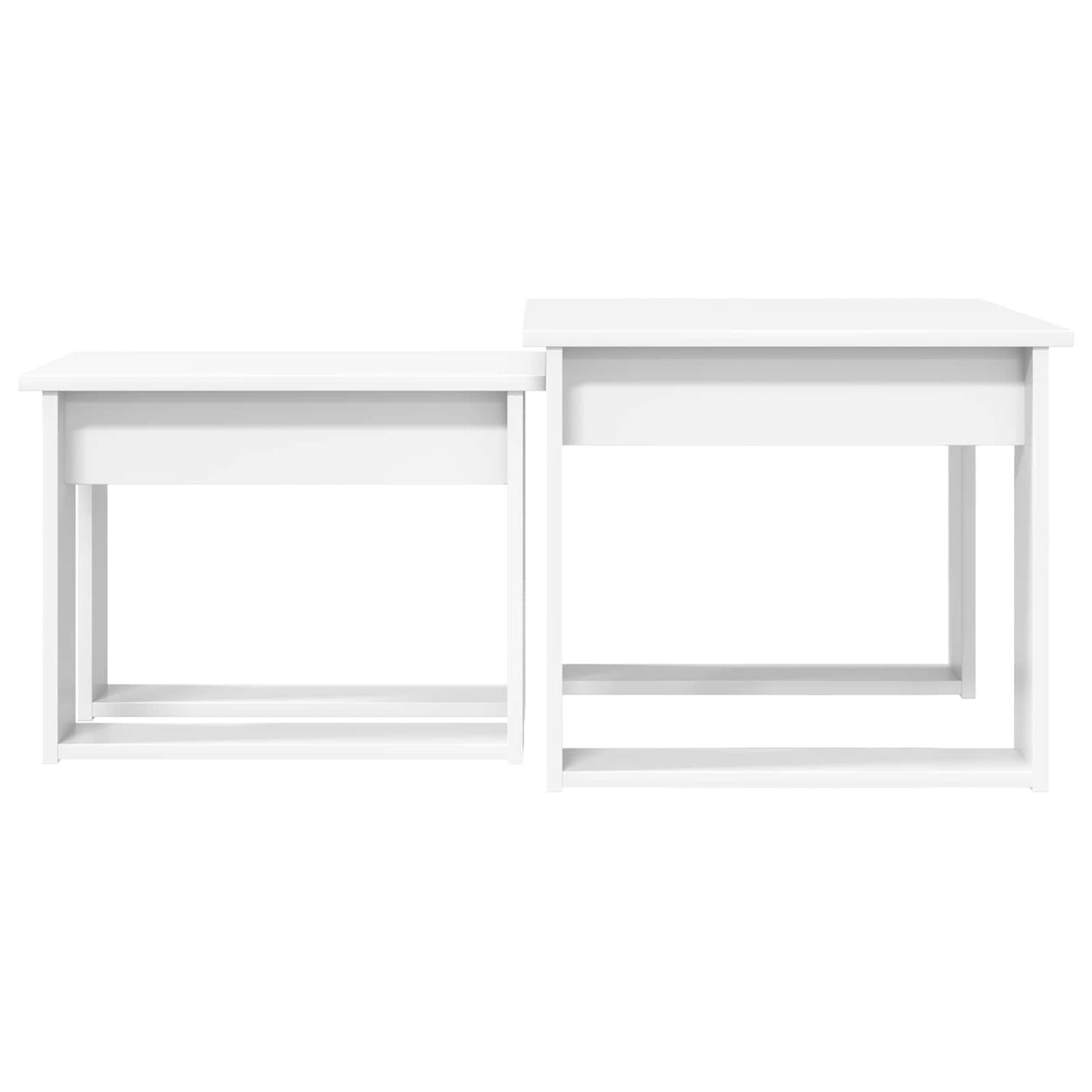 Sada Konferenčních Stolků 2 Pcs Bílá 50 X 52 X 42 Cm