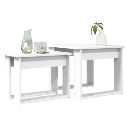 Sada Konferenčních Stolků 2 Pcs Bílá 50 X 52 X 42 Cm