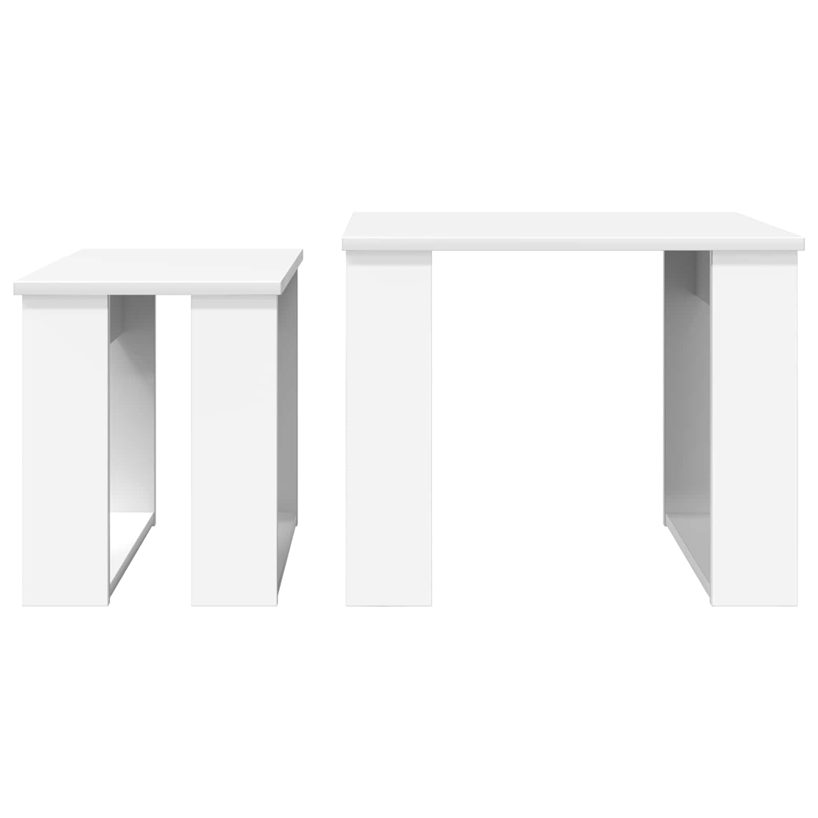 Sada Konferenčních Stolků 2 Pcs Bílá 50 X 52 X 42 Cm