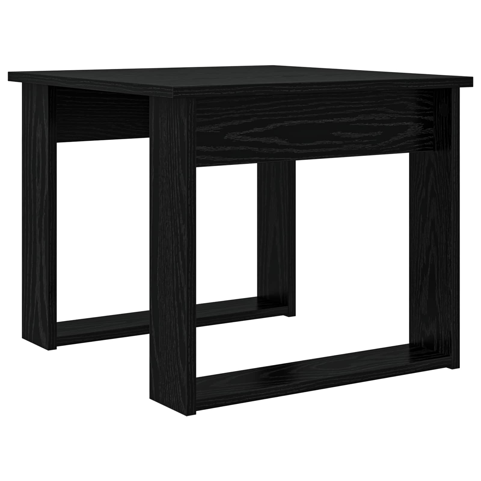 Sada Konferenčních Stolků 2 Pcs Černý Dub 50 X 52 X 42 Cm