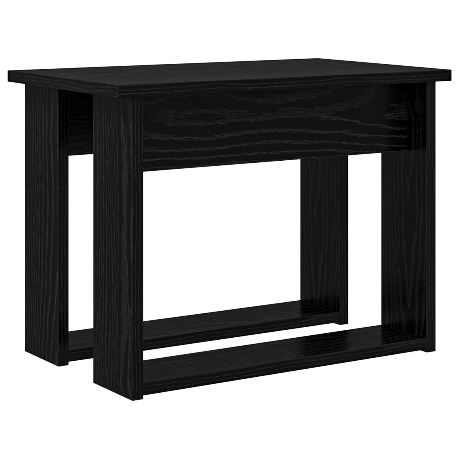Sada Konferenčních Stolků 2 Pcs Černý Dub 50 X 52 X 42 Cm
