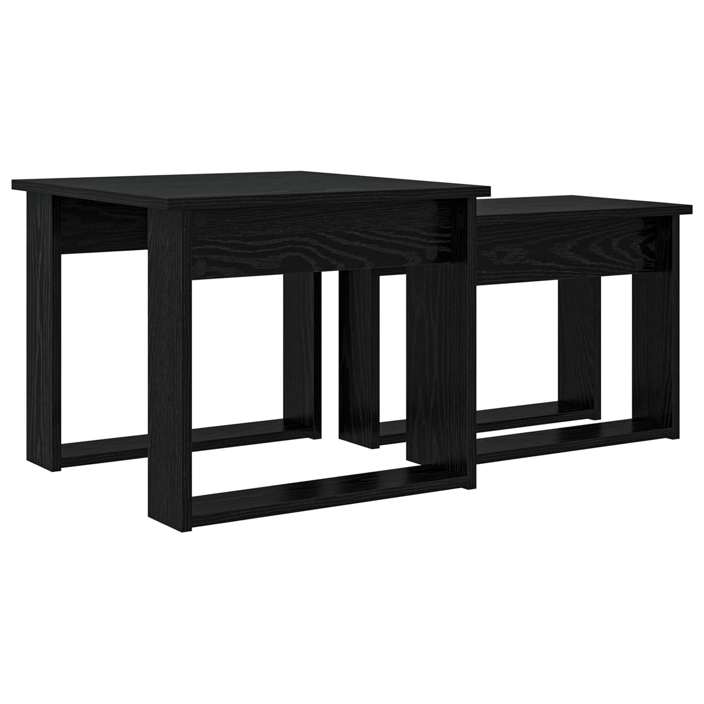 Sada Konferenčních Stolků 2 Pcs Černý Dub 50 X 52 X 42 Cm