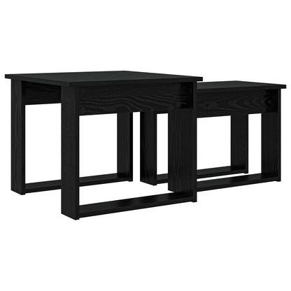 Sada Konferenčních Stolků 2 Pcs Černý Dub 50 X 52 X 42 Cm