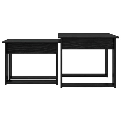 Sada Konferenčních Stolků 2 Pcs Černý Dub 50 X 52 X 42 Cm