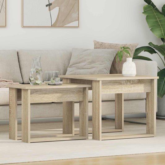 Sada Konferenčních Stolků 2 Pcs Sonoma Dub 50 X 52 X 42 Cm