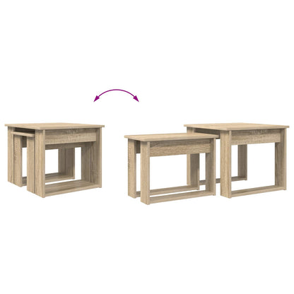 Sada Konferenčních Stolků 2 Pcs Sonoma Dub 50 X 52 X 42 Cm