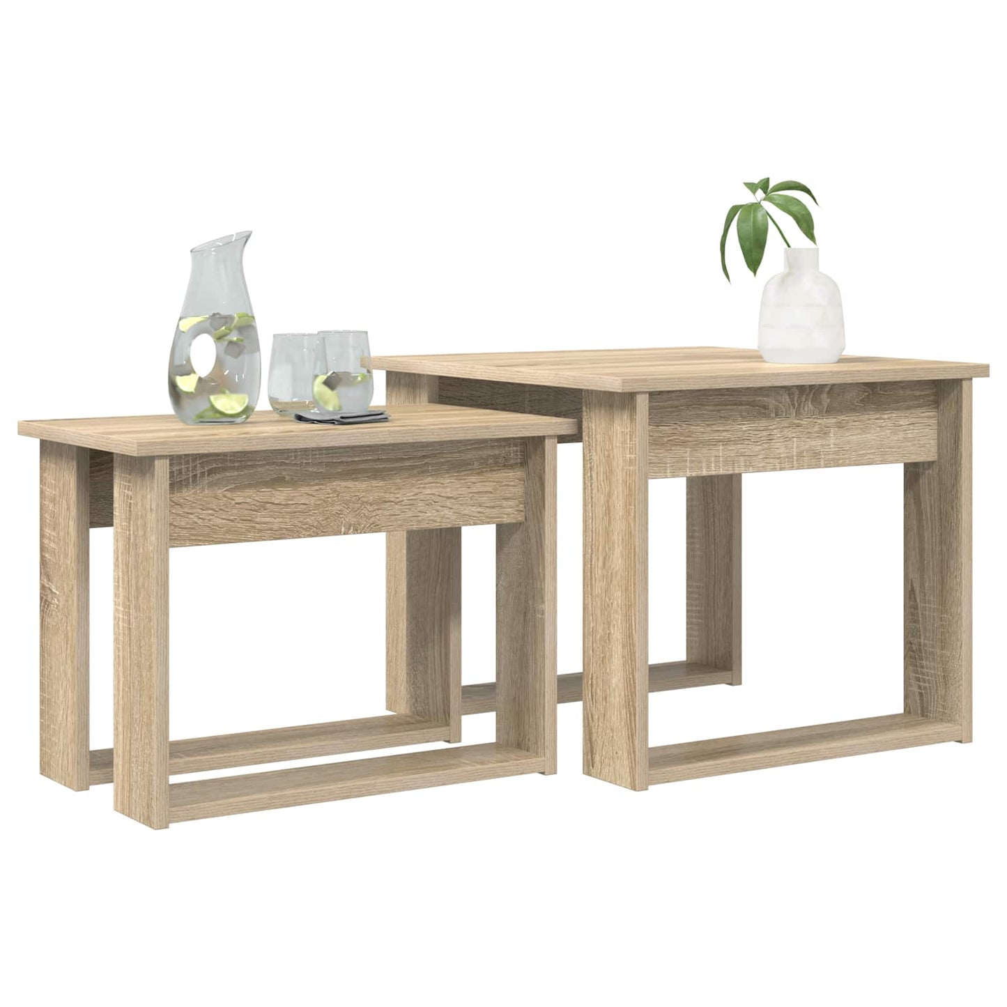 Sada Konferenčních Stolků 2 Pcs Sonoma Dub 50 X 52 X 42 Cm