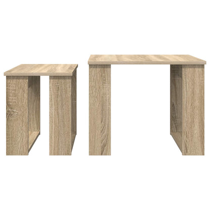 Sada Konferenčních Stolků 2 Pcs Sonoma Dub 50 X 52 X 42 Cm