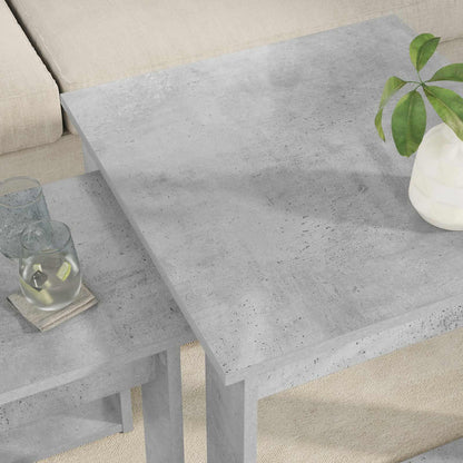 Sada Konferenčních Stolků 2 Pcs Betonově Šedá 50 X 52 X 42 Cm