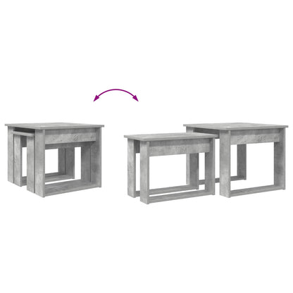 Sada Konferenčních Stolků 2 Pcs Betonově Šedá 50 X 52 X 42 Cm
