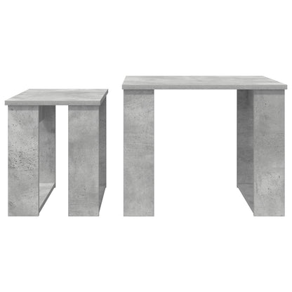 Sada Konferenčních Stolků 2 Pcs Betonově Šedá 50 X 52 X 42 Cm