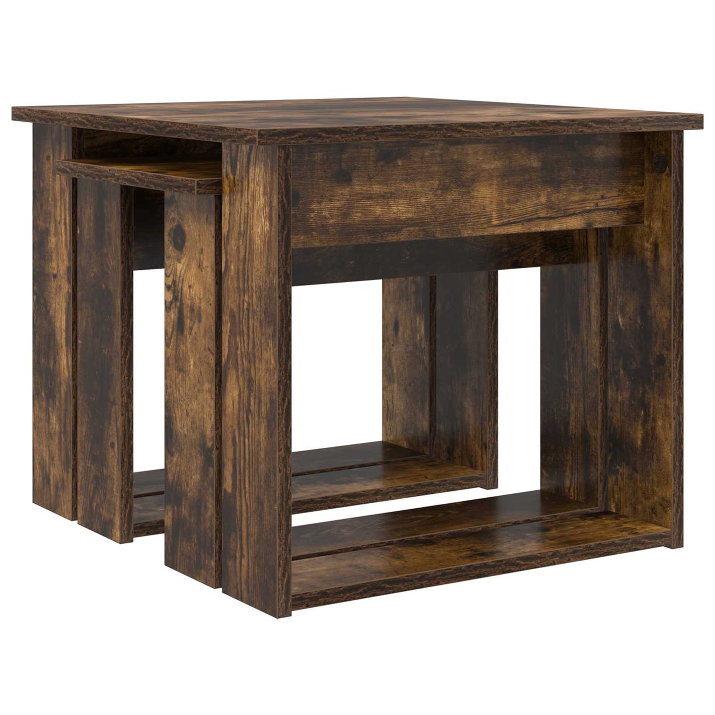 Sada Konferenčních Stolků 2 Pcs Kouřový Dub 50 X 52 X 42 Cm