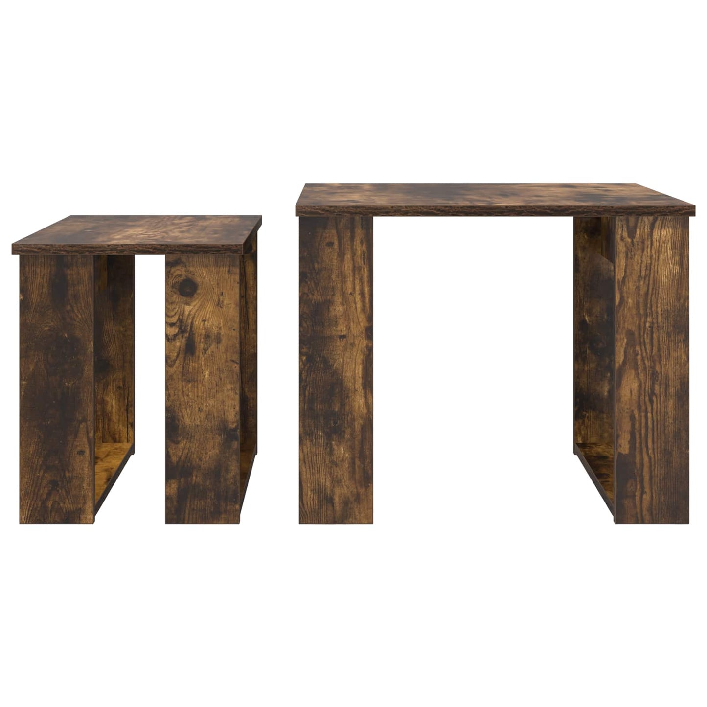 Sada Konferenčních Stolků 2 Pcs Kouřový Dub 50 X 52 X 42 Cm