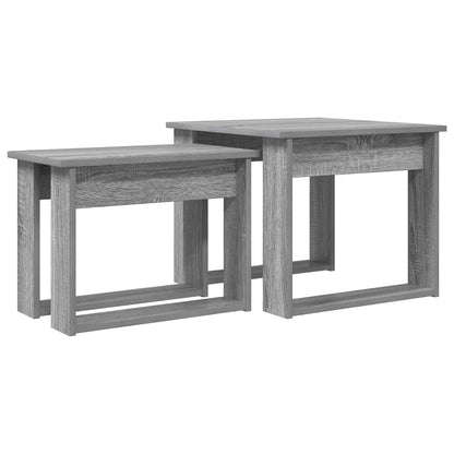 Sada Konferenčních Stolků 2 Pcs Šedá Sonoma 50 X 52 X 42 Cm