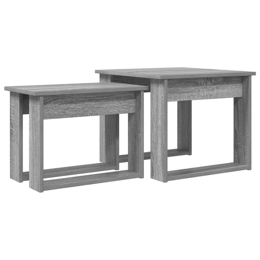 Sada Konferenčních Stolků 2 Pcs Šedá Sonoma 50 X 52 X 42 Cm