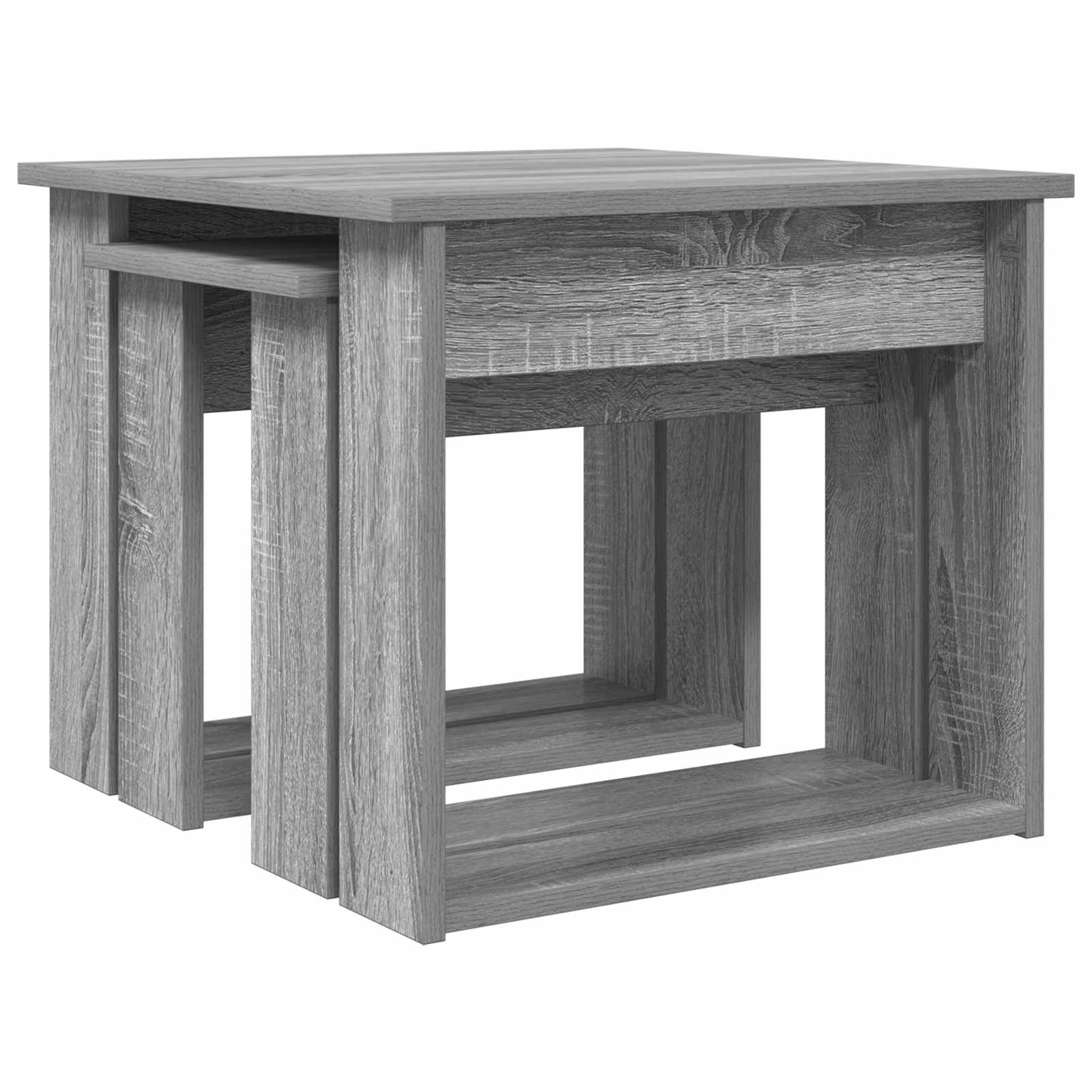 Sada Konferenčních Stolků 2 Pcs Šedá Sonoma 50 X 52 X 42 Cm
