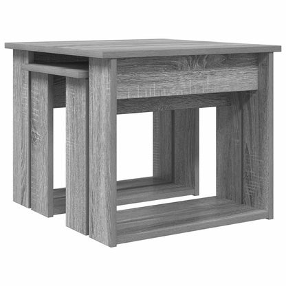 Sada Konferenčních Stolků 2 Pcs Šedá Sonoma 50 X 52 X 42 Cm